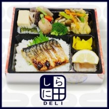 【しらに田デリ】塩サバと鶏天弁当 [幅19.5/奥19.5/高4.0]