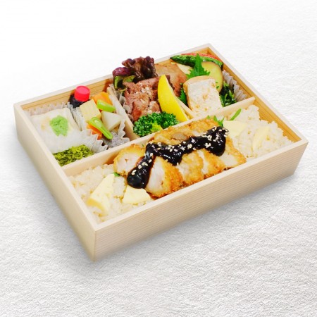 塩ダレ牛タンと味噌かつ弁当 [幅21.5/奥15.5/高4.5]